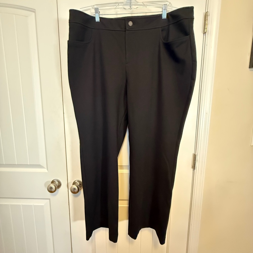 Anne Klein Plus Size 20W Black Straight Leg Dress Pants NWT 10626184-169 Career - Picture 2 of 16